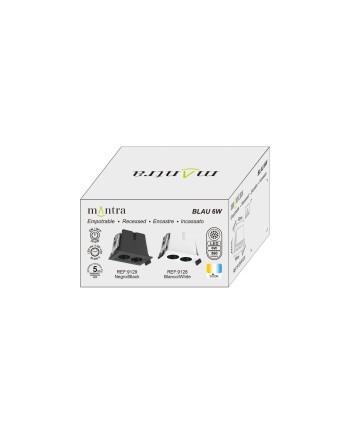 BLAU * FOCO EMPOTRAR 2L 6W  3000K NEGRO